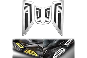QIDIAN Moto 1 Set Pedali in Alluminio Anteriore e Posteriore Pedane Pedane Poggiapiedi Step Extension Pad per Yama' TMAX 530 T-MAX530 2012-2016 Accessori (argento)