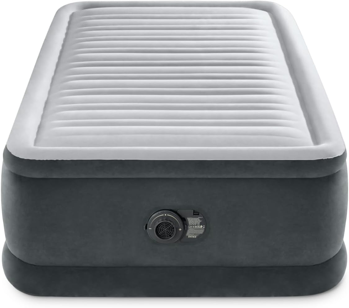 Intex 64412 Comfort-Plush Elevated Colchón Hinchable, con Tecnología Fiber-Tech, de la Línea Dura-Beam Deluxe