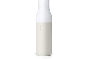 LARQ Bouteille PureVis 740ml - Bouteille d’eau auto-nettoyante et isotherme en acier inoxydable avec purificateur UV et design primé | Réutilisable et pratique pour les voyages, Granite White
