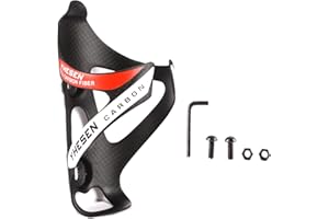 YHESEN - Portabidón para Bicicletas(Rojo Mate), Fibra de Carbono, Accesorios para Bicicletas, 74 mm de diámetro, Ultraligero, Ligero y Duradero portabidón para Bicicletas de Carretera, MTB