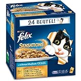 Felix Sensations Fisch Mix 24x100g Katzenfutter von Purina