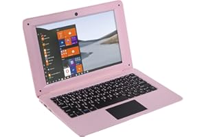 Bigmachine Windows 10 Computer portatile mini 10.1 pollici 32GB ultra sottile e leggero Netbook Quad Core CPU PC HDMI WiFi USB Netflix YouTube (Rosa chiara)