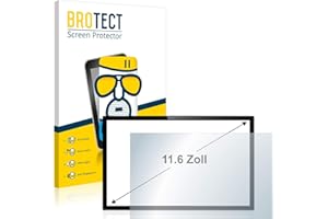 BROTECT 11.6" Protector Pantalla Mate Cristal para PCs de panel táctil con 11,6 Pulgadas (29.5 cm) [256 x 144 mm, 16:9] Anti-Reflejos