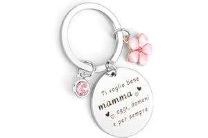 GISHNIA Festa Della Mamma Idee Regalo,Regali Festa Della Mamma Originali,Regalo Mamma,Regalo Mamma Compleanno,Regali Mamma Portachiavi,Regalo per Mamma e Figlia Figlio,Regali per Mamma,Regalo Mamma Natale