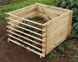easy-load wooden compost bin composter 530 litres by