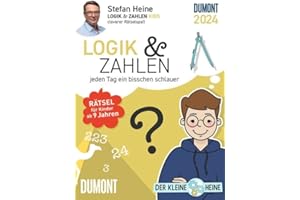 DUMONT KALENDERVERLAG Stefan Heine Logik & Zahlen Kids 2024 - Tagesabreißkalender - 11,8x15,9 - Logikkalender - Rätselkalender - Knobelkalender - Kinderkalender: Cleverer Rätselspaß für Kids