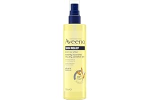 Aveeno Skin Relief Body Oil Spray, With Oat Oil & Jojoba Oil, Suitable For Sensitive Skin, Instantly Nourishes Very Dry, Sensitive Skin, Suitable for a Massage, 200ml