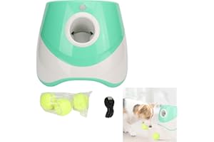 LENTLY Lanciatore Automatico di Palline per Cani, Lanciatore Automatico di Palline con 3 modalità, Lanciatore di Palline per Cani Ricaricabile con 3 Palline da Tennis per Giochi Indoor