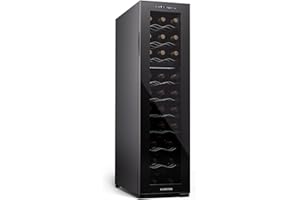 Klarstein Freistehender Weinkühlschrank 2 Zonen, Getränkekühlschrank Klein, Kleiner Weinschrank, Wein-Kühlschrank Klein mit Glastür, Indoor/Outdoor Flaschenkühlschrank, Wine Fridge, 27 Flaschen