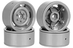 KEEDA 4 ruote Beadlock da 1,9 pollici, cerchioni in plastica, ricambio per SCX10 TRX4 VS4-10 Gen8 Tamiya CC01 D90 D110 1/10 RC Crawler Auto (grigio)