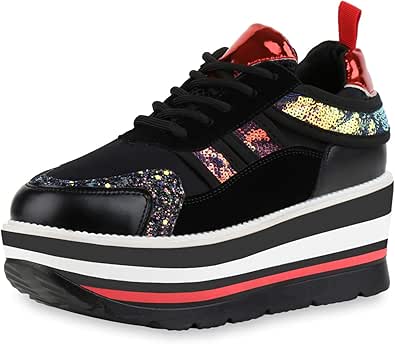 sneaker plateau glitzer