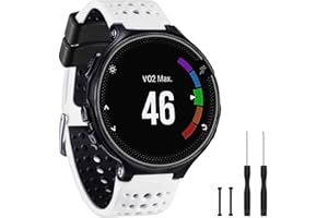 TopPerfekt Band Compatible with Garmin Forerunner 235, Soft Silicone Replacement Watch Band Strap Wristband for 220/230/235/620/630/735XT/235 Lite Smart Watch for Women Men