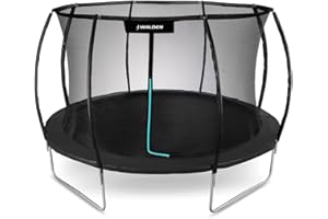 WALDEN SPORTS Outdoor Trampoline, Garden Trampoline, Diameter 244 cm, 8 ft Certified Trampoline with Safety Fence and Padded Poles for Children, Indoor Outdoor Fitness, Maximum Load 100 kg