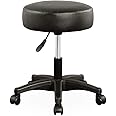 Deal Dhamaal Height-Adjustable Swivel Bar Stool/Chair - Black | 12 Months Warranty - Polyurethane