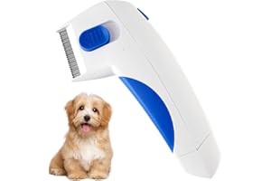 STARKVISTA Electric Flea Comb for Dogs and Cats, Pet Electric Flea Zapper, Ticks Grooming Removal Tool, Lice Remover Pet Grooming Comb Brush, Safe Cordless Design, Ideal for Kitten Puppy Adult Pets (Regular)