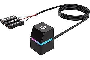 WNYINYY Bouton Power PC Externe 2m Noir, PC Power Button Bouton d'alimentation du PC Bouton de démarrage Externe Câble d'extension 200CM Les Instructions d'installation sont incluses