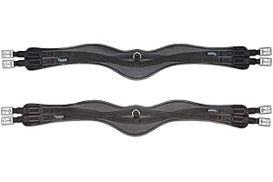 Shires ARMA Anti-Chafe Anatomical Girth with Elastic - Black 46