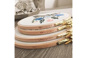 LUCA-S Cerchio per ricamo rotondo, cerchio per punto croce, cerchio da ricamo Nurge (16 cm)