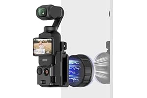 AMAZEAR Magnetyczny uchwyt i przyssawka samochodowa Combo do DJI OSMO Pocket 3 akcesoria, super mocny magnes adsorpcyjny, zacisk i podstawa do lustra, szkła, płytek, metalu, czarny