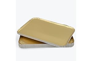Le Petit Mitron Carton 25 Plateaux Traiteur Or réutilisable - Plateau 28x42 cm