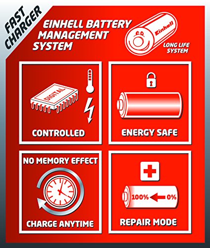 Einhell Akku Bohrschrauber RT-CD 14,4/1 Li (2x Lithium Ionen Akkus, 14,4 V, 1,3 Ah, 2 Gang, 38 Nm, LED-Licht, Schnellladegerät, Koffer) - 8