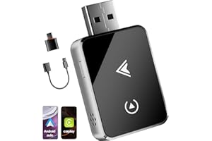 Adapter bezprzewodowy 2 w 1 do CarPlay/Android Auto, PARPAT konwersja z przewodowego na bezprzewodowy z USB/Type-C, stabilne połączenie i brak opóźnień, kompatybilny z iPhone/Android