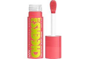 NYX Professional Makeup Fat Cheeks Juicy Blush, Blush Liquido Idratante, Colore Modulabile, Formula Vegana infusa con Peptidi, Olio di Lampone e Kiwi, Shade 02 Big Fizz, 8 ml