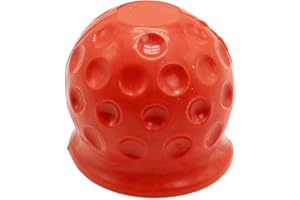 SZCXDKJ Trailer Hitch Ball Cover Universal 50mm Tow Bar Ball Cover Black, made of rubber, Tow Ball Cover, Rubber Ball Cover, Tow Bar Cover, car wash proof, abrasion & dirt protection #Red