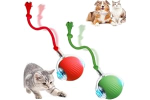 HOIDOKLY - Pelotas interactivas para perros y gatos, modelo 2026, nueva pelota inteligente de rotación automática 360° para mascotas, bola rodante, juguete duradero de persecución de movimiento rápido