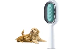 Tierhaarentferner mit Wassertank, shallyong katzenbürste mit wasser, Reinigungsbürste für Tierhaare, Mehrzweck Haustier Reinigungsbürste, für Pflege Und Haarentfernung (Kurzhaar/Blau)