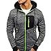Produktbild Sannysis Herren Slim Fit Pullover Langarm Mantel Mens Herbst Winter Reißverschluss Casual Langarm Slim Pocket Fit Hoodies Jacke