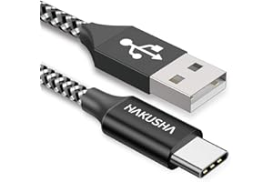 HAKUSHA Kabel USB C [2 M] Kabel USB typu C, nylon, szybkie ładowanie, do Androida, Samsung Galaxy Z Flip, S22+, S21 Ultra, Huawei P50, Mate 40, Xiaomi 12, Google Pixel, OnePlus, Moto, Realme, tabletu