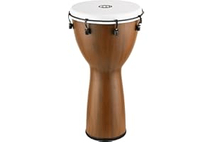 Meinl Percussion Djembe (odporny na warunki atmosferyczne) z syntetyczną skorupą i głową, seria alpejska, nie wyprodukowana w Chinach – średni rozmiar, 30,5 cm, dopasowany mechanicznie