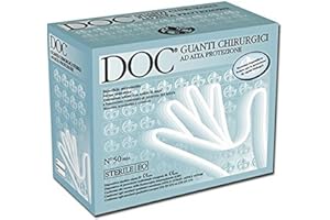 DOC - Guantes Quirúrgicos Desechables de Látex Puro, con Polvo, Estériles (ETO), Alta Protección, DM clase II, EPI categoría riesgo III, Tamaño 7.5, Dispensador 50 pares Anatómicos