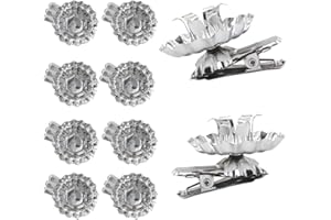 HOECMRHP 24er Set Baumkerzenhalter Clip für Weihnachtsbaum - Traditionelle Kerzenzwicker mit Clip, Silber