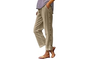 Nuoke Pantalon Femme, Pantalon Lin Femme Été, Mes Commandes, et Ventes Flash du Jour, Pantacourt Femelle, et Ventes Flash du Jour, Trousers for Women_1