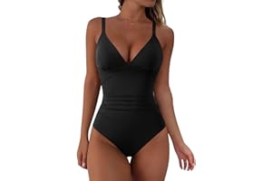 DOULAFASS Backless Shape Push Up Slimming Swimming Costume Women Tummy Control Swimsuit V Neck Sexy One Piece Swimwear