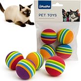 MADPET Kedi Oyuncak Topu &ndash; 4&rsquo;l&uuml; S&uuml;nger Top Seti &ndash; Renkli ve Hafif K&ouml;p&uuml;k Toplar &ndash; Dayanıklı, G&uuml;venli ve Eğlenceli Kedi Oyun To