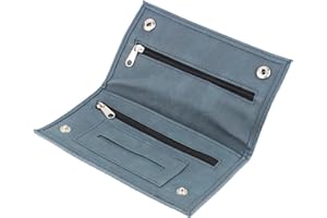 OULU Pitillera Tabaco de liar, Tabaquera Estuche Cartera Tabaco de liar Funda Bolso para Tabaco de Liar Cuero (GRIS N)