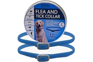 SSS SALLYSS SALLYSS Collare Antiparassitario per Cani – 2 Pezzi – Protezione Naturale con Citronella e Menta – Efficacia fino a 8 Mesi – Impermeabile, Regolabile, Formula Sicura (Blue)