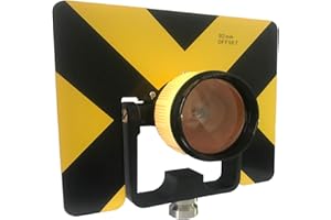 MOUNTLASER Prisma di rilevazione, prisma singolo in metallo con sacchetto morbido per il prisma di rilevazione del terreno per le stazioni totali di