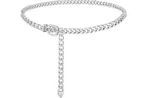 VONMELLI Cintura Gioiello Donna Moda Cintura Donna in Metallo Eleganti Cinture a Catena per Abiti Cinture Sottile in Vita Regolabile Cinturino per Vestito