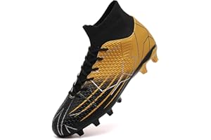 VTASQ Boys' Football Boots Kids Turf Football Shoes Professional Teenager Athletics Sneakers Outdoor Non-Slip Training Soccer Shoes High Top Football Shoes Spikes