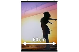 KDS Alu Klemmschiene schwarz Posterschiene Poster aufhängen (60 cm (A1))