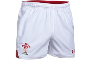 Under Armour Wales WRU 2018/19 Kids Home Replica Rugby Shorts - White - Size XLB