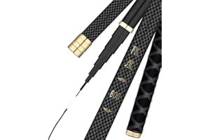 Yanxinenjoy Caña de Pescar Manual de Fibra de Carbono Fija Ultraligera, caña de Pescar telescópica, caña de Flujo 2.7 M -10 M