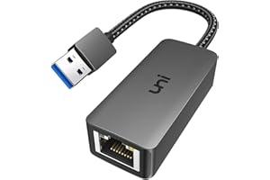 Adapter USB na Ethernet, uni bez sterownika USB 3.0 na 100/1000 Gigabit Ethernet LAN, adapter sieciowy RJ45 kompatybilny z MacBookiem, Surface, laptopem PC z systemem Windows, XP, Vista, Mac/Linux