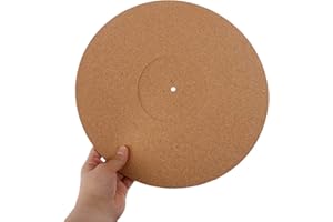 PLYISTY 12-Zoll-antistatische Matte, Kork-Plattenspieler-Matte Record Pad, Rutschfeste Plattenspieler-Slipmat-Auflage, Kork-Slip-Matte für Plattenspieler-Schallplatte