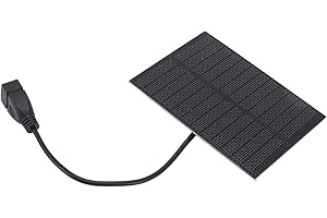 MOTHINESSTO Tomantery Panneau Solaire Portable, Panneau d'alimentation Solaire à Prise USB 5W Petite Taille 5V pour extérieur pour téléphones Mobiles