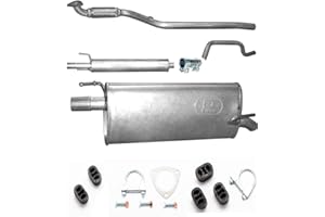 POLMOSTROW Auspuff Endtopf Mitteltopf Vorderrohr + Montagezubehör Neu(passend für das angegebene Fahrzeug ,siehe Artikelbeschreibung)